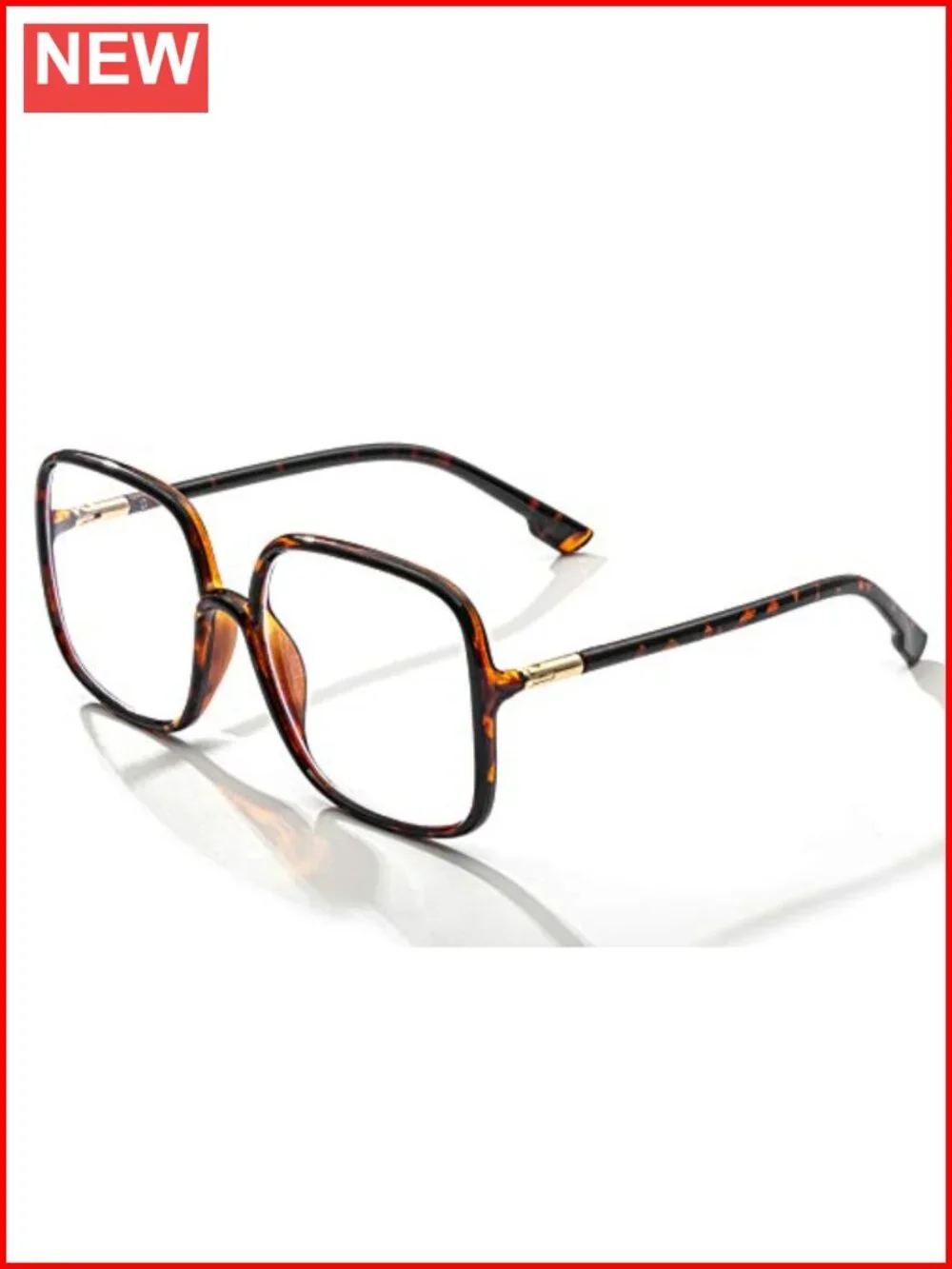 Oversized Square Blue Light Blocking Glasses - Ultralight Fashion Nerd Frames